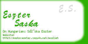 eszter saska business card